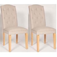 Furniture Link Hudson Linen Dining Chair (Pair)