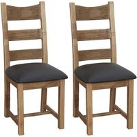 Furniture Link Danube Oak Chair (Pair)