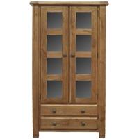 furniture link danube oak display cabinet