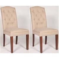 Furniture Link Hudson Beige Dining Chair (Pair)