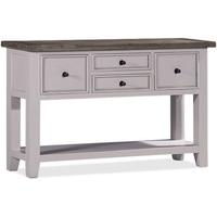 furniture link wellington cotton white reclaimed pine console table