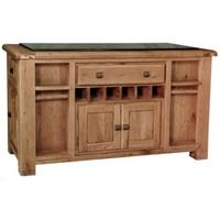 Furniture Link Danube Oak Granite Top Island - Large