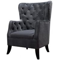 Fulham Grey Velvet Armchair