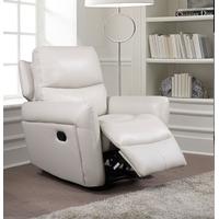 Furniture Link Avalon Leather Chalk Recliner Seater