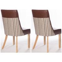 furniture link lexington antique brown striped fabric dining chair wit ...