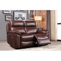 Furniture Link Fairmont 2 Seater Recliner Electric - Brown