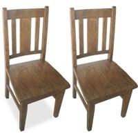 furniture link wellington chestnut reclaimed pine dining chair pair