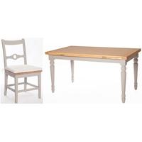 furniture link avoca painted large draw leaf extending dining set with ...