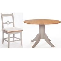 Furniture Link Avoca Painted Round Dining Set with 4 Chairs