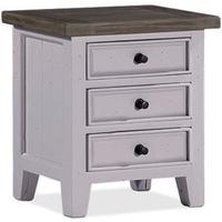 Furniture Link Wellington Cotton White Reclaimed Pine Night Table