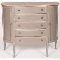 Furniture Link Chateau Painted Half Moon Storage Console