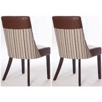 furniture link lexington antique brown striped fabric dining chair wit ...