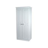 Furniture Express Pembroke 2ft6in Plain Robe White 2 Door Wardrobe