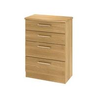 furniture express sherwood 4 drawer deep chest modern oak assembled dr ...