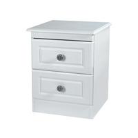 Furniture Express Pembroke 2 Drawer Locker White 2 Drawer Bedside Chest