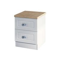 Furniture Express Vienna 2 Drawer Locker Bordeaux Oak with Kaschmir Ash 2 Drawer Bedside Chest