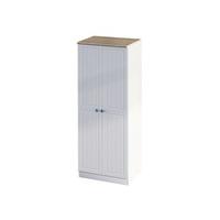 Furniture Express Vienna 2ft6in Plain Robe Bordeaux Oak with Kaschmir Ash 2 Door Wardrobe