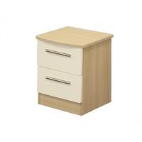 furniture express knightsbridge 2 drawer locker cream gloss and oak 2  ...