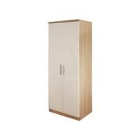 furniture express knightsbridge tall 2ft6in plain robe cream gloss and ...