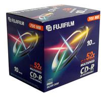 fuji cd r 700mb with jewel case 52x speed 10 discs