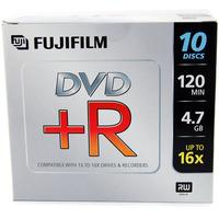 Fuji DVD+R with Jewel Cases 4.7GB - 16x Speed - 10 Discs