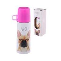 Funky 350ml Flask - Bulldog WOOF