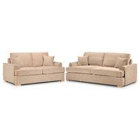 funk 3 and 2 seater suite beige