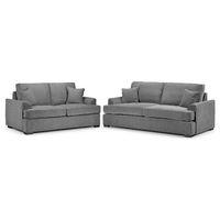 funk 3 and 2 seater suite grey