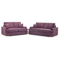 funk 3 and 2 seater suite plum