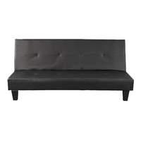 Fusion Faux Leather Sofa Bed Black