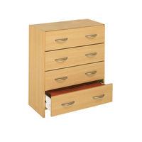 Fusion 4 Drawer Chest - Beech