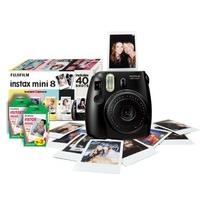 Fujifilm Instax Mini 8 Instant Camera Gift Bundle with 40 Shots - Black (disc...