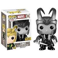 Funko Pop! Marvel Black/white Loki with Helmet Figure #36 HOT Topic Exclusive by FunKo