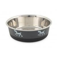 fusion stainless steel dog dish dog blackgrey 21cm pack of 3