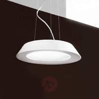 Futuristic LED hanging light CONUS, 46 cm, white
