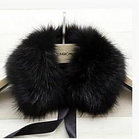 Fur Wraps / Fur Accessories / Faux Leather Collars Sleeveless Faux Fur Black / Brown / White / Gray Party/Evening / Casual Square Lace-up