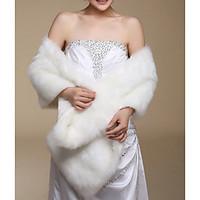 Fur Wraps / Wedding Wraps Shawls Sleeveless Faux Fur Ivory Wedding / Party/Evening / Office Career / Casual Open Front