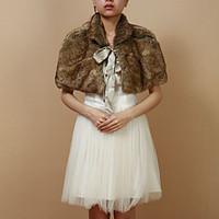 Fur Wraps Capelets Sleeveless Faux Fur As Picture Shown Party/Evening / Casual Lace-up
