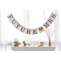 Future Mrs with Glittered Heart Bridal Shower Engagement Party Banner Photo Props