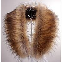 Fur Wraps Fur Accessories Faux Leather Collars Sleeveless Faux Fur Brown White Party/Evening Casual Shawl Collar Hidden Clasp
