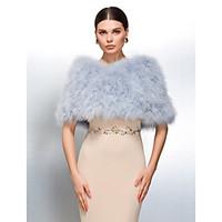 Fur Wraps / Wedding Wraps Shrugs Feather/Fur White / Pearl Pink / Camel Wedding / Party/Evening / Casual Clasp