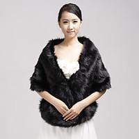 Fur Wraps / Wedding Wraps Shawls Faux Fur Black Party/Evening / Casual