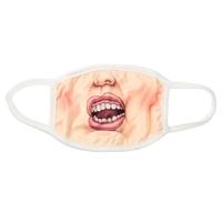 funny unisex 3d printed mouth mask human face mouth muffle ear loop an ...