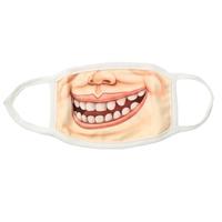 Funny Unisex 3d Printed Mouth Mask Human Face Mouth-Muffle Ear Loop Anti-Dust Creative Mouth Gauze Mask