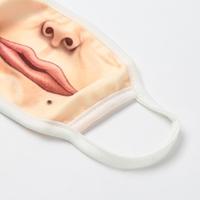 Funny Unisex 3d Printed Mouth Mask Human Face Mouth-Muffle Ear Loop Anti-Dust Creative Mouth Gauze Mask