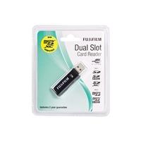 Fuji Dual Slot SD/SDHX/SDXC MicroSDHC MicroSDXC USB Card Reader