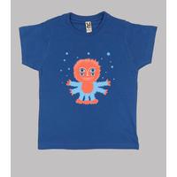 funny fluffy alien kids tee