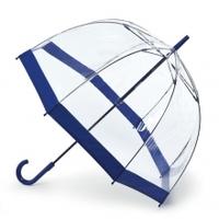 Fulton Birdcage Clear Umbrella, Navy, One Size