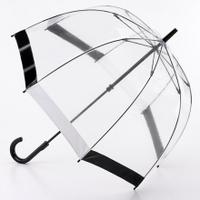 fulton birdcage clear umbrella black and white one size