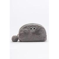 Furry Eyes Make-Up Bag, GREY